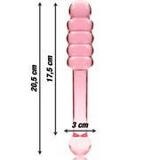 NEBULA SERIES BY IBIZA - MODELL 20 DILDO BOROSILIKATGLAS ROSA 20.5 CM -O- 3 CM