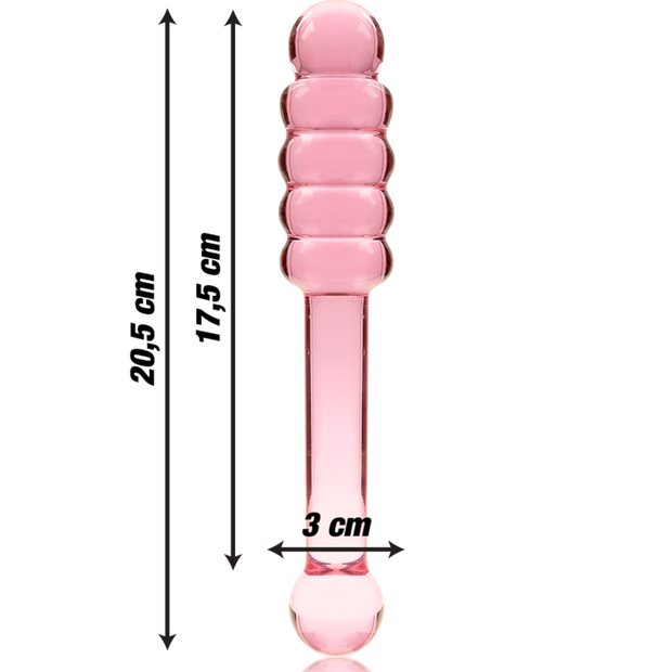 NEBULA SERIES BY IBIZA - MODELL 20 DILDO BOROSILIKATGLAS ROSA 20.5 CM -O- 3 CM