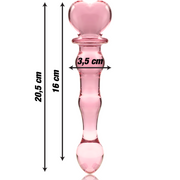 NEBULA SERIES BY IBIZA - MODELL 21 DILDO BOROSILIKATGLAS ROSA 20.5 CM -O- 3.5 CM