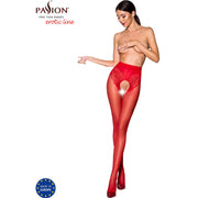 PASSION - TIOPEN 006 ROTE STRUMPFHOSE 3/4 30 DEN