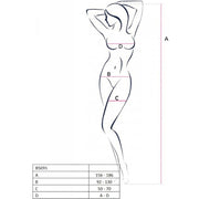 PASSION - BS095 WEISSER BODYSTOCKING, EINE GRÖSSE