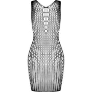 PASSION - BS097 SCHWARZER BODYSTOCKING, EINE GRÖSSE