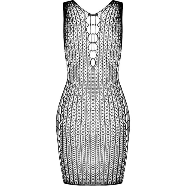 PASSION - BS097 SCHWARZER BODYSTOCKING, EINE GRÖSSE