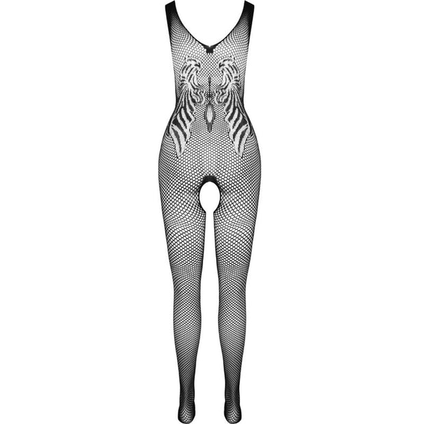 PASSION - BS098 SCHWARZER BODYSTOCKING, EINE GRÖSSE