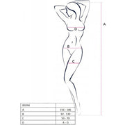 PASSION - BS098 WEISSER BODYSTOCKING, EINE GRÖSSE