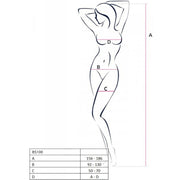 PASSION - BS100 WEISSER BODYSTOCKING, EINE GRÖSSE
