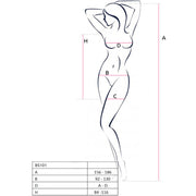 PASSION - BS101 WEISSER BODYSTOCKING, EINE GRÖSSE