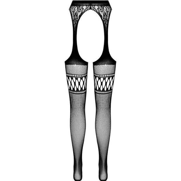 PASSION - S026 SCHWARZE STRUMPFSTRUMPFHOSE, EINE GRÖSSE