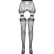 PASSION - S027 SCHWARZE STRUMPFSTRUMPFHOSE, EINE GRÖSSE