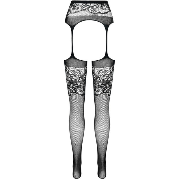 PASSION - S029 SCHWARZE STRUMPFSTRUMPFHOSE, EINE GRÖSSE