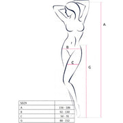 PASSION - S029 ROTE STRÜMPFE MIT GARTER, EINE GRÖSSE