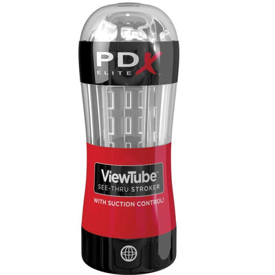 PDX ELITE - STROKER MASTURBATOR VIEWTUBE CONTROL STIMULIERENDE WELLEN TRANSPARENT