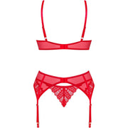 OBSESSIVE - INGRIDIA-SET DREITEILIG ROT XS/S