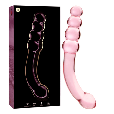 NEBULA SERIES BY IBIZA - MODELL 14 DILDO BOROSILIKATGLAS ROSA 18.5 CM -O- 3 CM