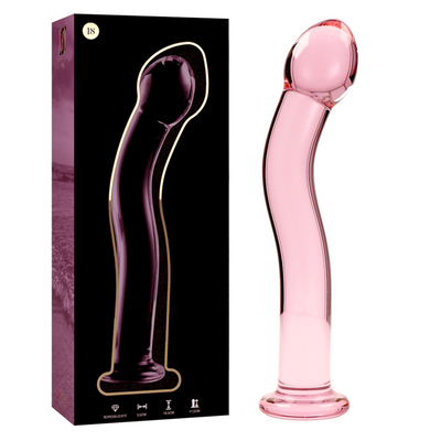 NEBULA SERIES BY IBIZA - MODELL 18 DILDO BOROSILIKATGLAS ROSA 18.5 CM -O- 3.5 CM