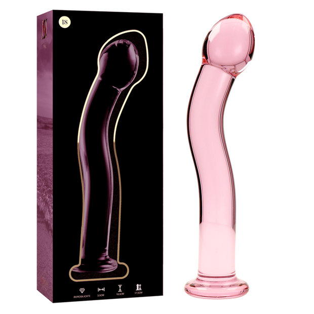 NEBULA SERIES BY IBIZA - MODELL 18 DILDO BOROSILIKATGLAS ROSA 18.5 CM -O- 3.5 CM