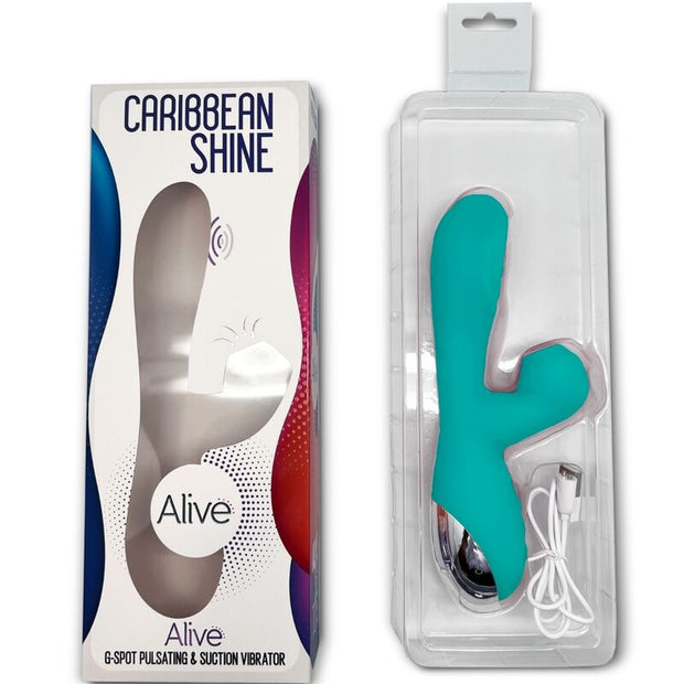 ALIVE - CARIBBEAN SHINE VIBRATOR & STIMULIERENDE WELLEN BLAU