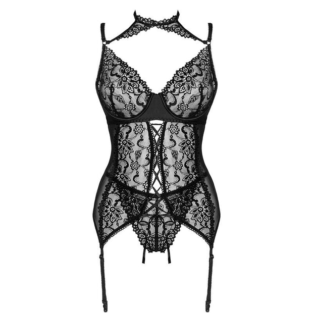 LIVCO CORSETTI FASHION - GIELLANDRA FOR THE SENSES KOLLEKTION KORSETT + HÖSCHE SCHWARZ L/XL