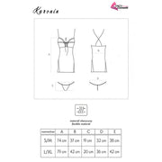 LIVCO CORSETTI FASHION - KARONIN LC 90628 HEMD + HOSE SCHWARZ L/XL