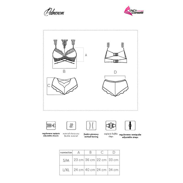 LIVCO CORSETTI FASHION - PALMENOM LC 90614 BH + HÖSCHEN SCHWARZ