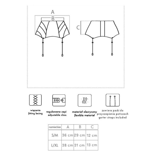 LIVCO CORSETTI FASHION - SEVEM LC 90277-1 STRUMPFGÜRTEL SCHWARZ L/XL