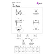 LIVCO CORSETTI FASHION - SNEHANA LC 90443 BH + STRUMPFGÜRTEL + HÖSCHE SCHWARZ L/XL