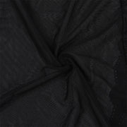 SUBBLIME - TRANSPARENTER STOFFMANTEL MIT SPITZENDETAIL SCHWARZ S/M