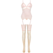 LIVCO CORSETTI FASHION - PERSINNE PEACH SET KORSET + HÖSCHEN + STRÜMPFE