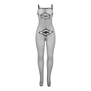 SUBBLIME - 952112 NETZ-BODYSTOCKING MIT DETAILS AUF BRUST UND BAUCH SCHWARZ EINE GRÖSSE