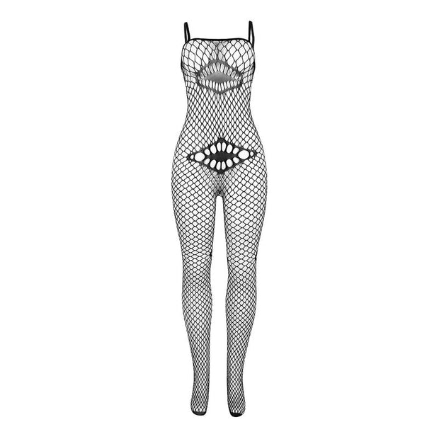 SUBBLIME - 952112 NETZ-BODYSTOCKING MIT DETAILS AUF BRUST UND BAUCH SCHWARZ EINE GRÖSSE