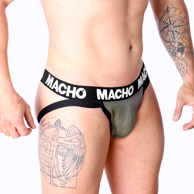 MACHO - MX27GR JOCK LEDER GRAU BEIGE L