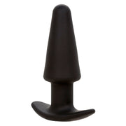 CALEXOTICS - ROCK BOTTOM TAPERED ANAL PLUG 10 VIBRACIONES SILIKON SCHWARZ