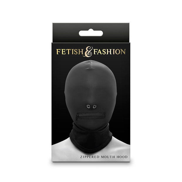 NS NOVELTIES - FETISH & FASHION GESCHLOSSENE MUNDHAUBE MIT REISSVERSCHLUSS NYLON SCHWARZ