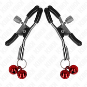 KINK - DOPPELTE GLOCKEN-NIPPELKLAMMERE ROT 6 CM