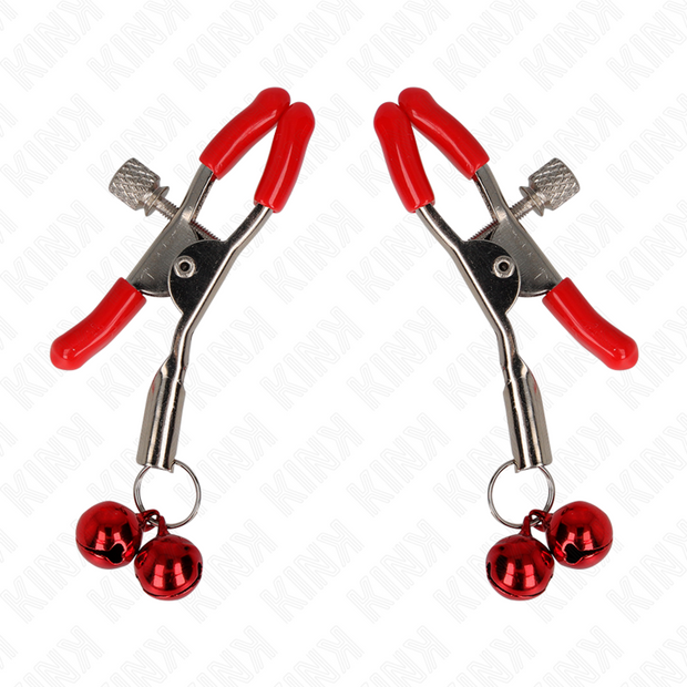 KINK - ROTE DOPPELGLOCKE NIPPELKLEMME ROT 6 CM
