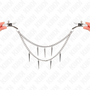 KINK - NIPPELKLEMMEN MIT SPIKES KETTEN 30 CM