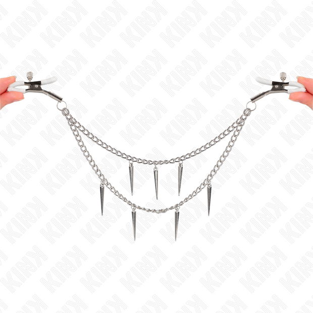 KINK - NIPPELKLEMMEN MIT SPIKES KETTEN 30 CM