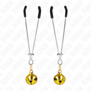 KINK - DÜNNE GLOCKEN-NIPPELKLAMMERN GOLD 7 CM