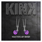 KINK - DÜNNE GLOCKEN-NIPPELKLAMMERN LILA 7 CM