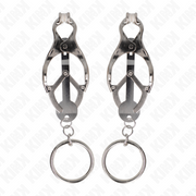 KINK - O-RING JAPANISCHE KLEEBLATT-NIPPELKLAMMERN SILBER