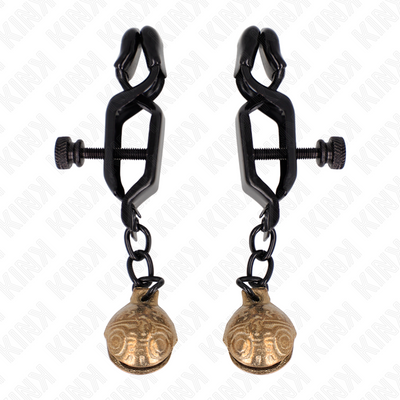 KINK - BELL JAW STYLE NIPPELKLEMMEN SCHWARZ 7 CM