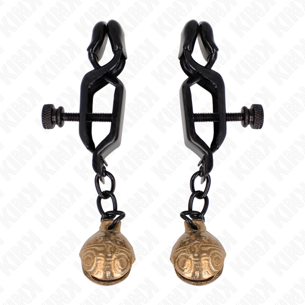 KINK - BELL JAW STYLE NIPPELKLEMMEN SCHWARZ 7 CM