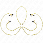 KINK - 4 Nippel- und Kitzlerklammern, verstellbar, Gold