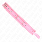 KINK - HALSBAND MIT LEINE 65 CM MIT EINSCHRÄNKUNGEN ROSA 36-42 CM X 5,5 CM
