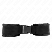 KINK - NYLON BIND-HANDFESSELN MIT KLETTVERSCHLUSS ROT-SCHWARZ MODELL 1 VERSTELLBAR 25-35 CM X 6 CM
