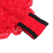 SUBBLIME - 953898 NACHTHEMD + HÖSCHEN AUS SEIDE UND SPITZE ROT S/M