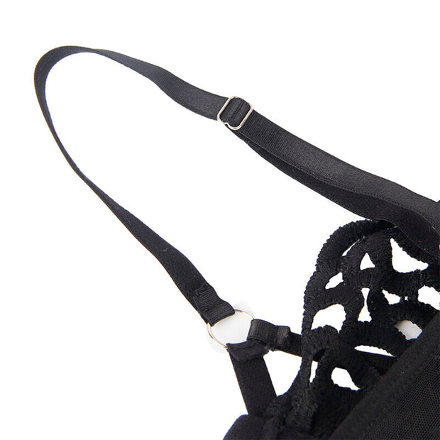 SUBBLIME - 954055 SEXY SPITZEN-BODY SCHWARZ S/M