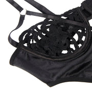 SUBBLIME - 954055 SEXY SPITZEN-BODY SCHWARZ S/M