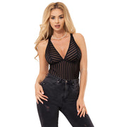 SUBBLIME - 954147 BODY MIT STRUMPFGÜRTEL SCHWARZ S/M