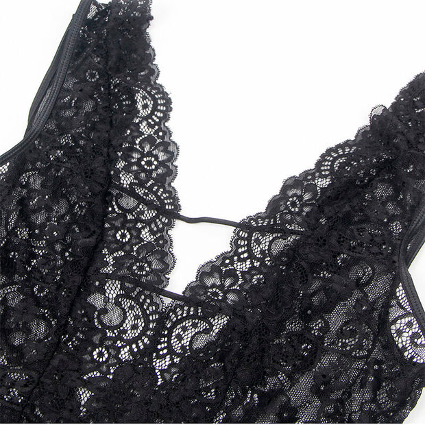 SUBBLIME - 954390 SEXY BODY MIT STRUMPFGÜRTEL SCHWARZ L/XL